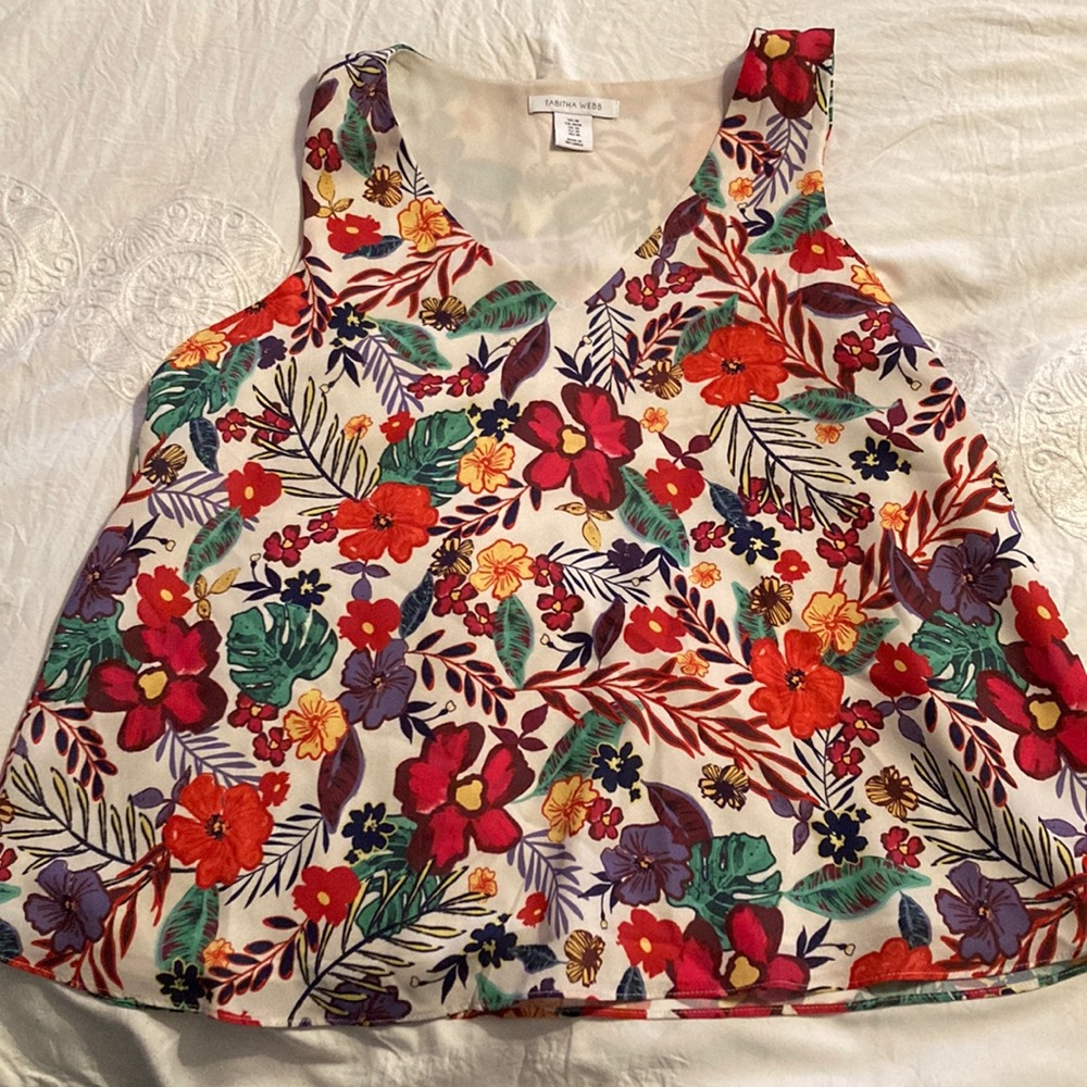 Sleeveless floral swing too